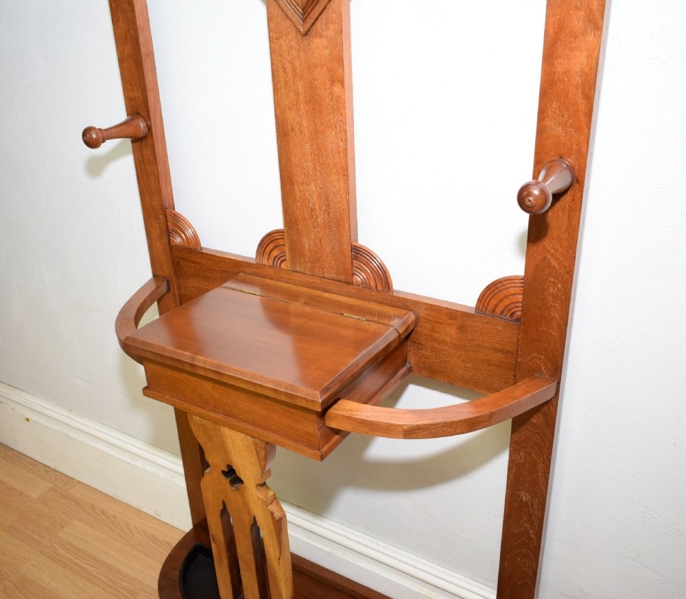  Edwardian Walnut Hall Stand View XIV