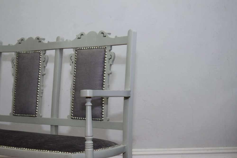 Antique Edwardian Couch View VIII