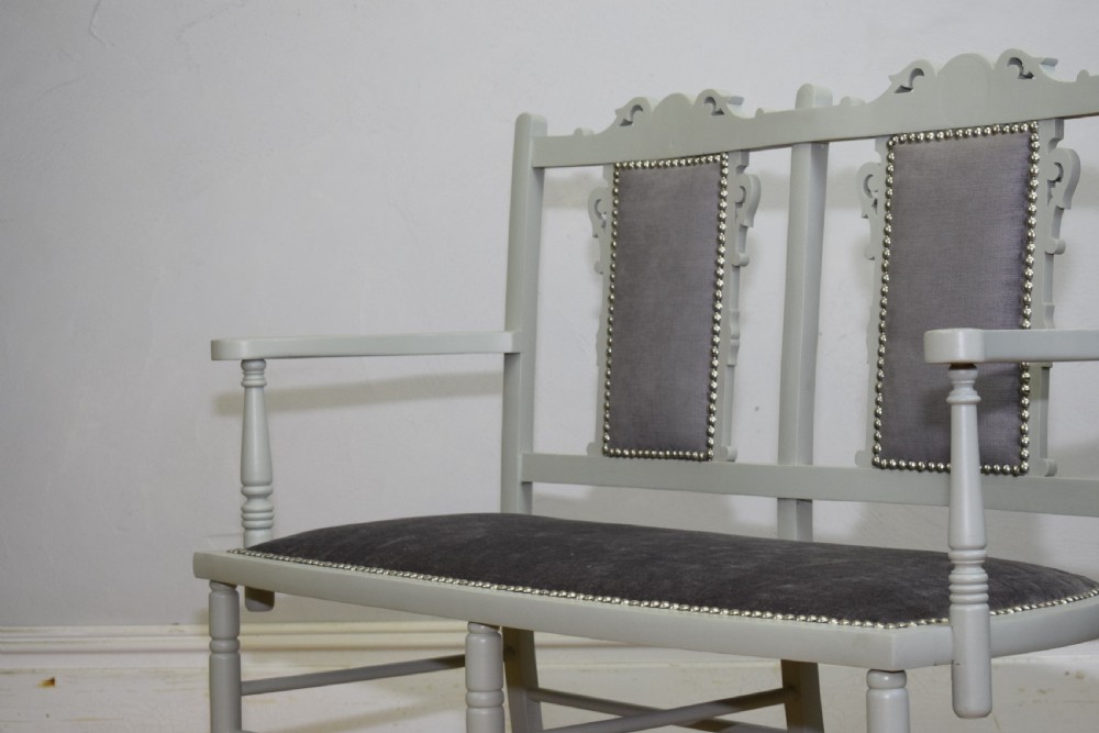 Antique Edwardian Couch View IX