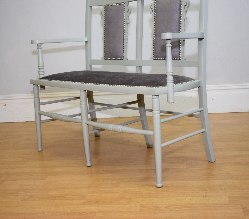 Antique Edwardian Couch View XI