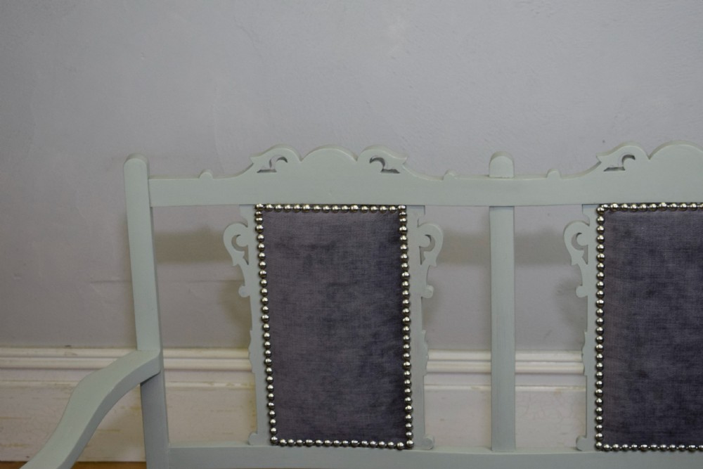 Antique Edwardian Couch View XV