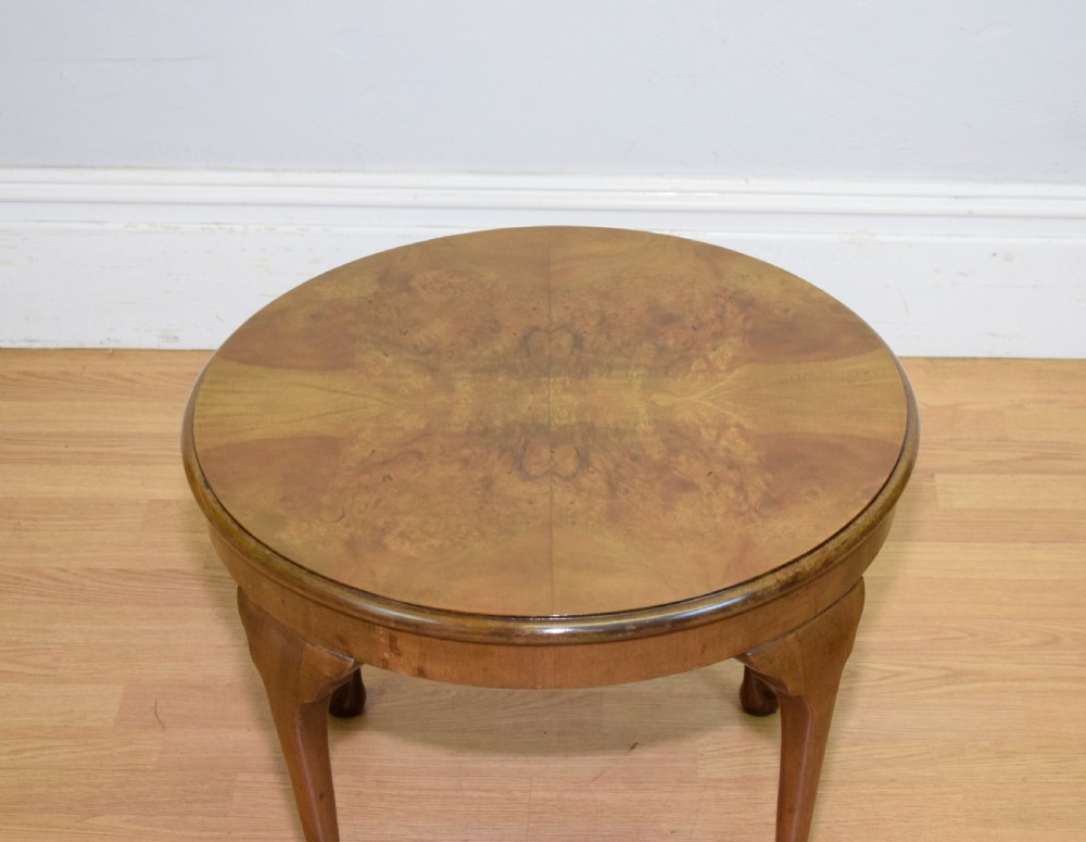 Early 20th Century Burr Walnut Coffee Table View IV