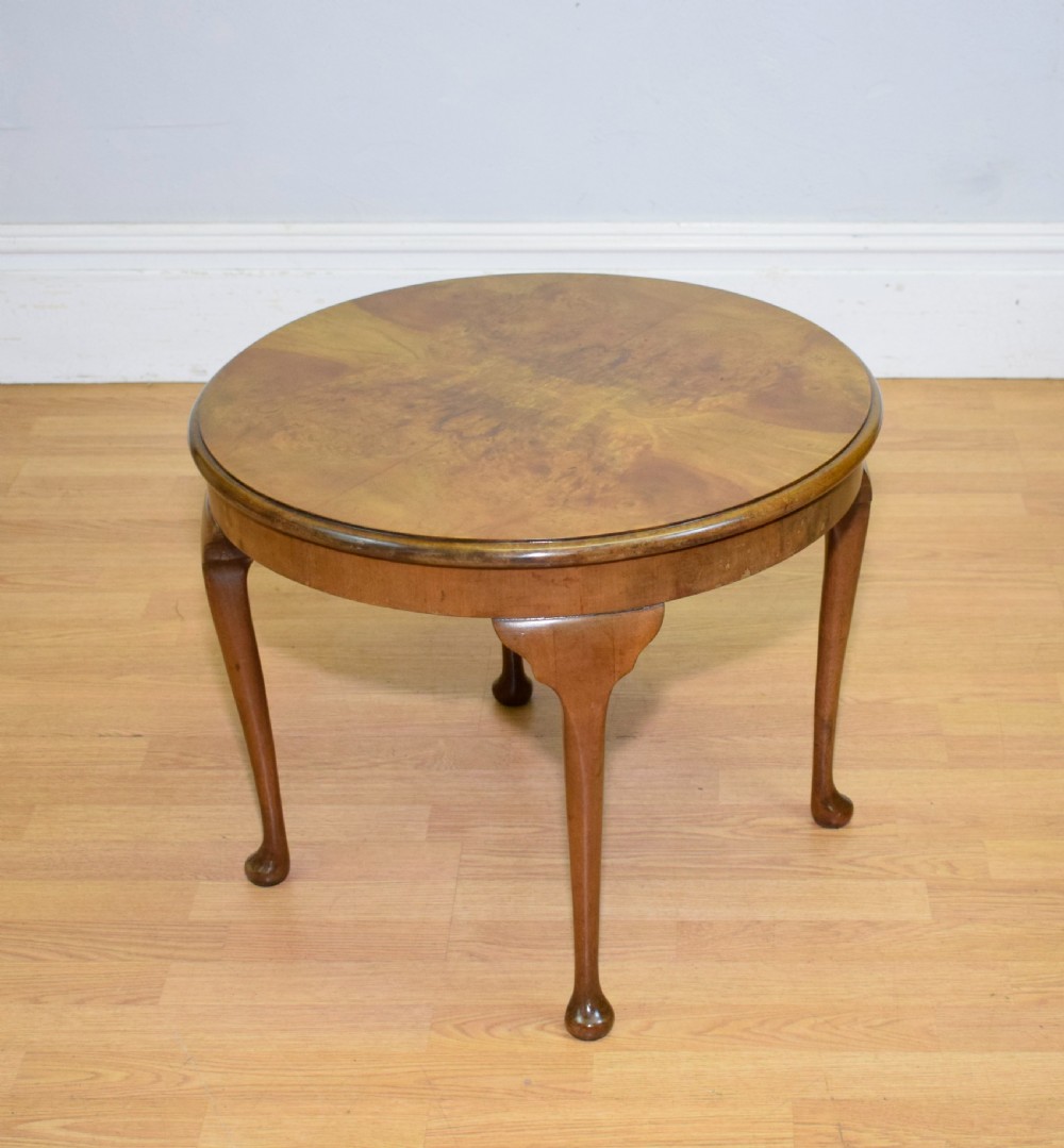 Early 20th Century Burr Walnut Coffee Table View VI