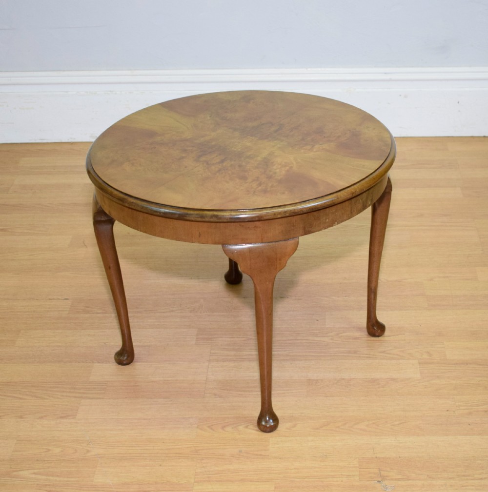 Early 20th Century Burr Walnut Coffee Table View VII