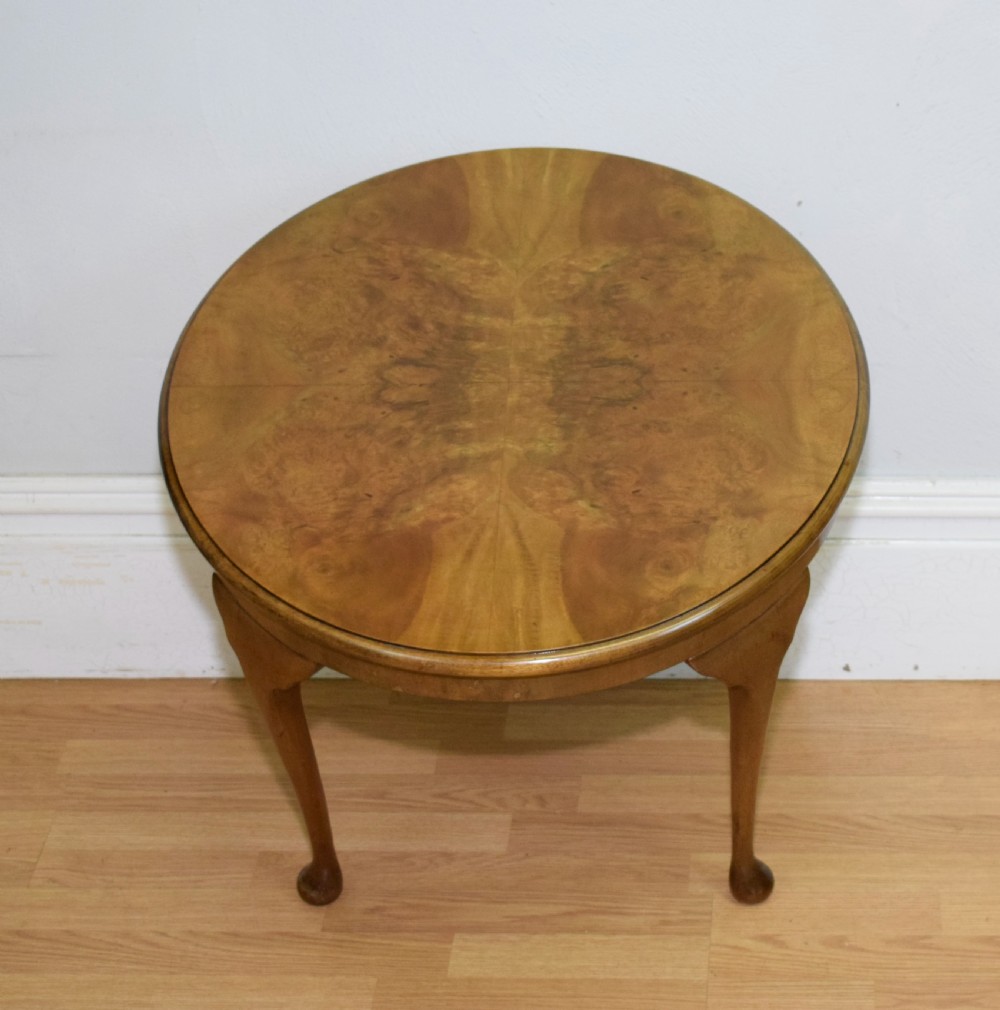 Early 20th Century Burr Walnut Coffee Table View XIII