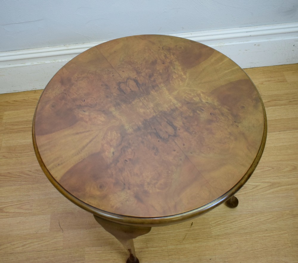 Early 20th Century Burr Walnut Coffee Table View XV