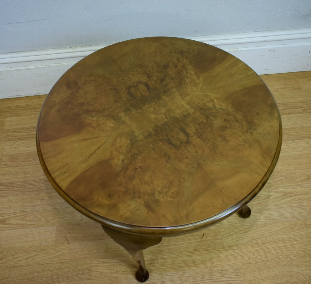 Early 20th Century Burr Walnut Coffee Table View XVI