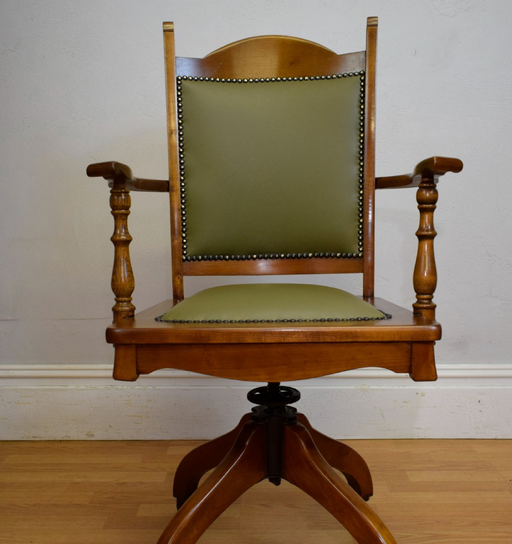 Edwardian Swivel Office Desk Chair View VIII