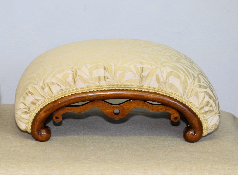 Victorian Pair of Walnut Foot Stools View III