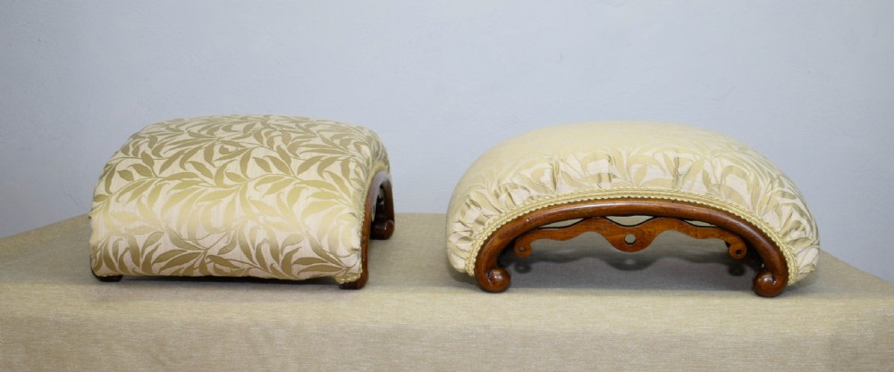 Victorian Pair of Walnut Foot Stools View XIX