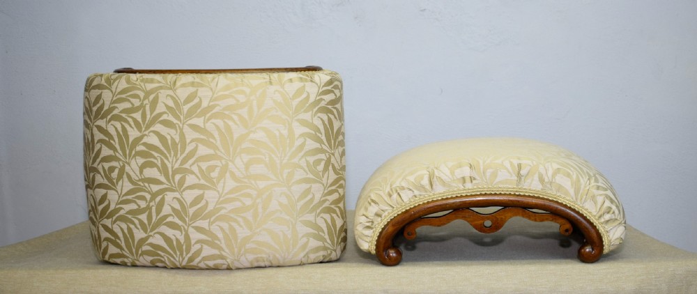 Victorian Pair of Walnut Foot Stools View XXI