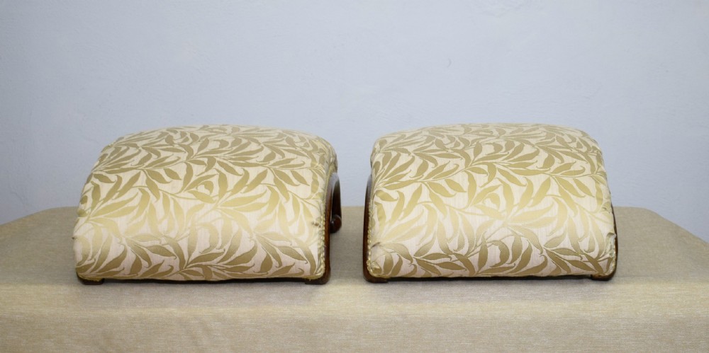 Victorian Pair of Walnut Foot Stools View XXII