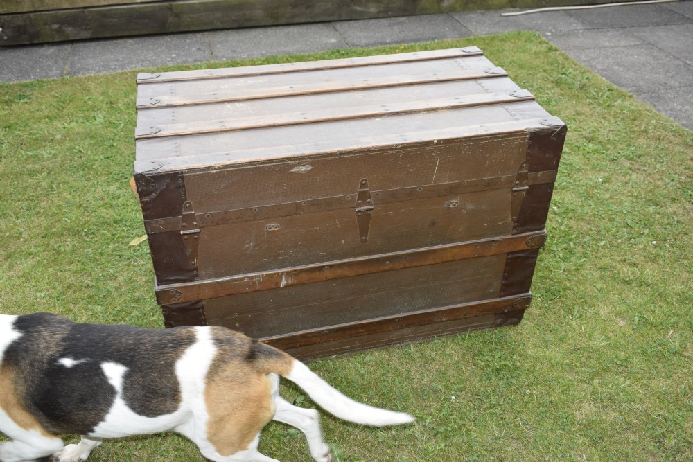 Antique Victorian Travelling Trunk View XI