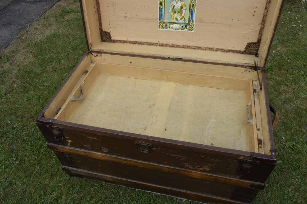 Antique Victorian Travelling Trunk View XIX