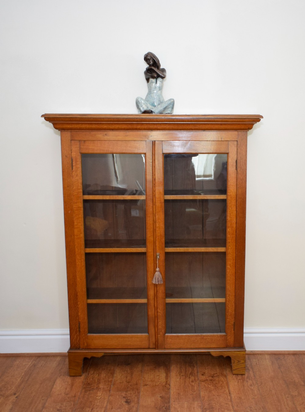 Edwardian Oak Bookcase View VII