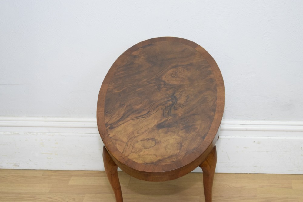 Early 20th Century Burr-Walnut Coffee Table View VIII