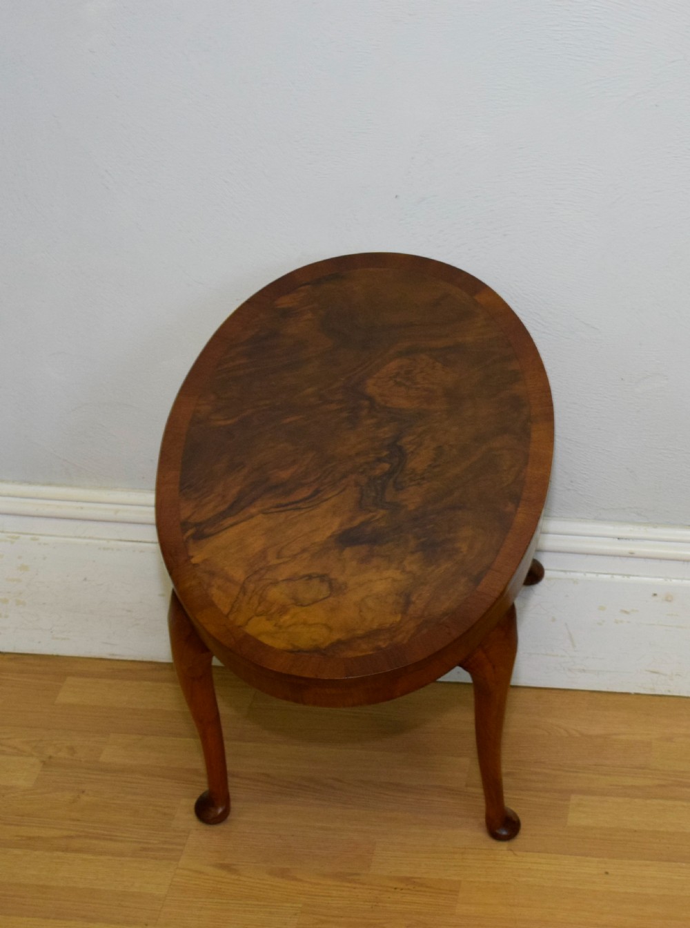 Early 20th Century Burr-Walnut Coffee Table View XI