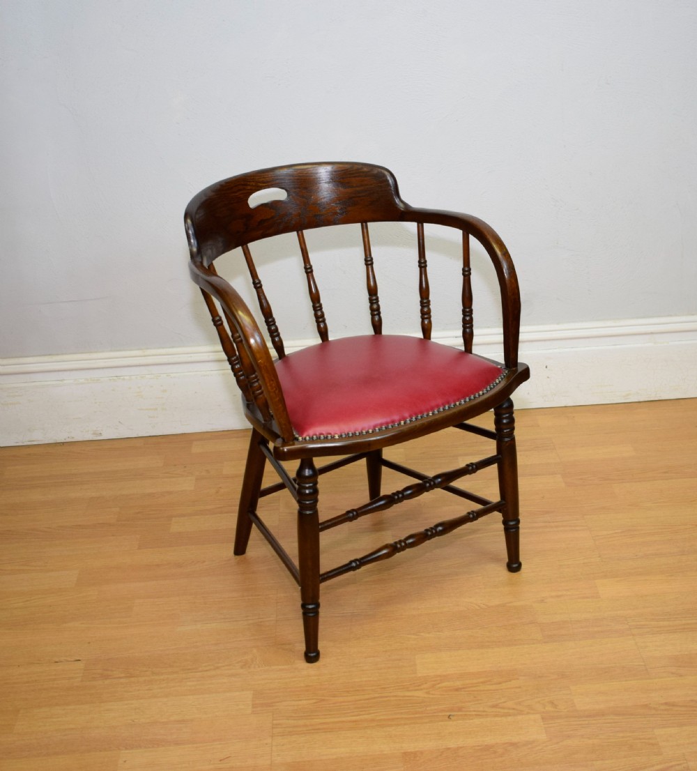 Early 20th Century Oak Desk Chair View IV