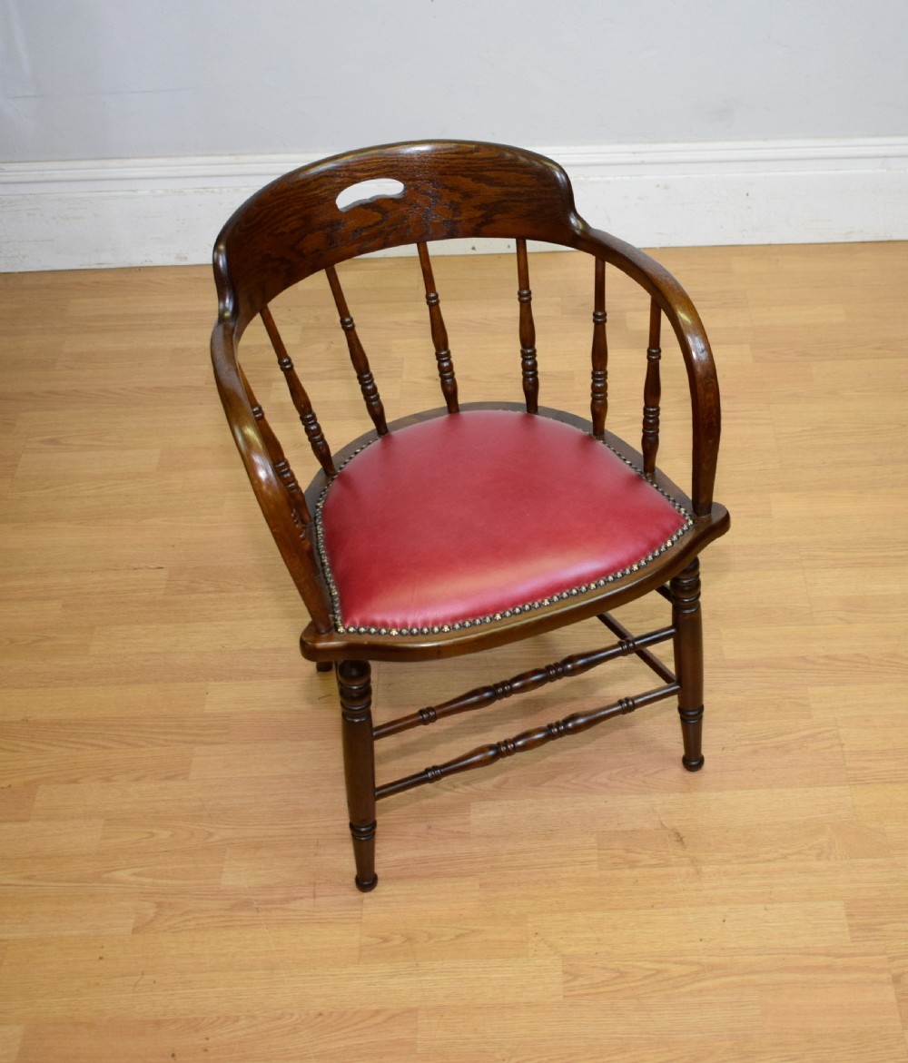 Early 20th Century Oak Desk Chair View V