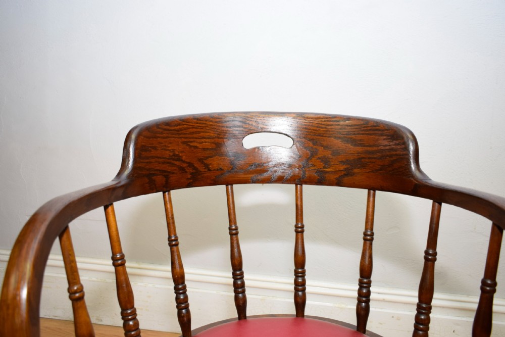 Early 20th Century Oak Desk Chair View VIII