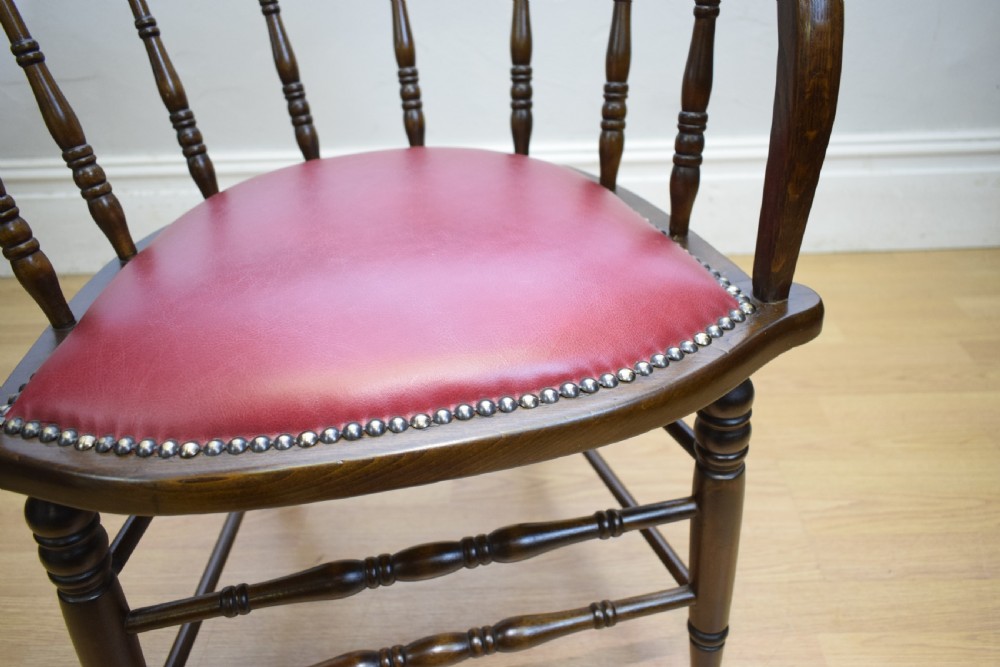 Early 20th Century Oak Desk Chair View IX