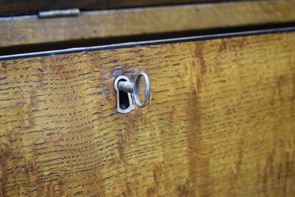 Antique Georgian Period Oak Bureau View XVI