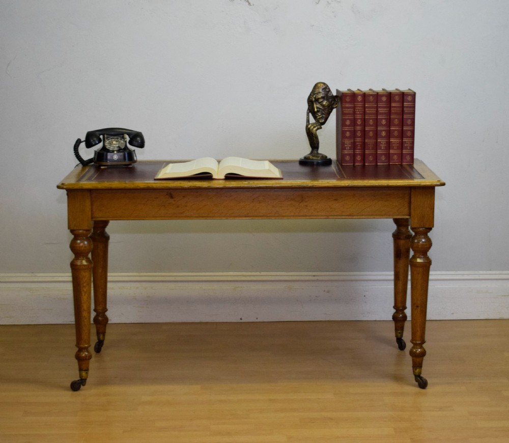 Antique Victorian Library Table View II