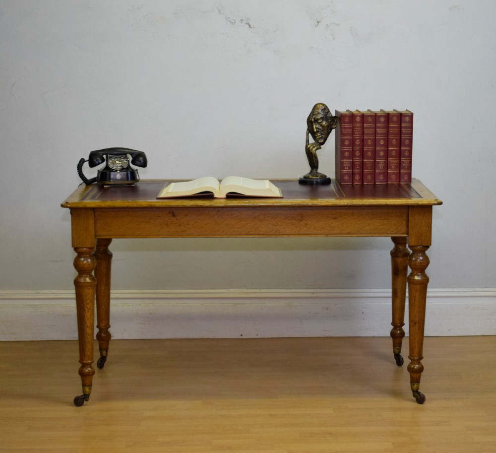 Antique Victorian Library Table View III