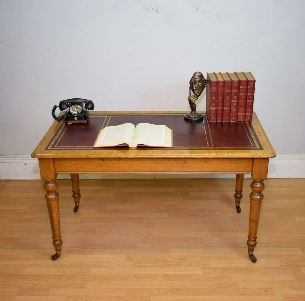 Antique Victorian Library Table View V