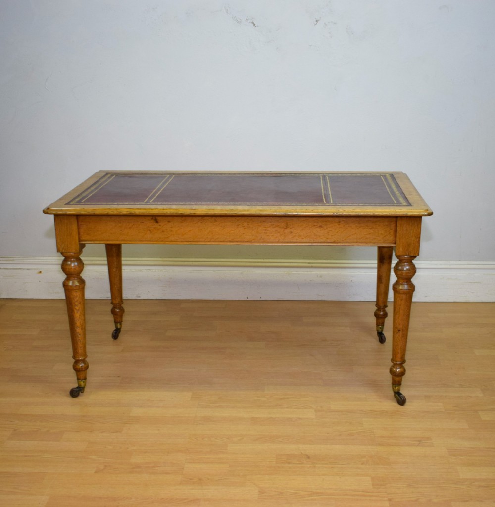 Antique Victorian Library Table View VI