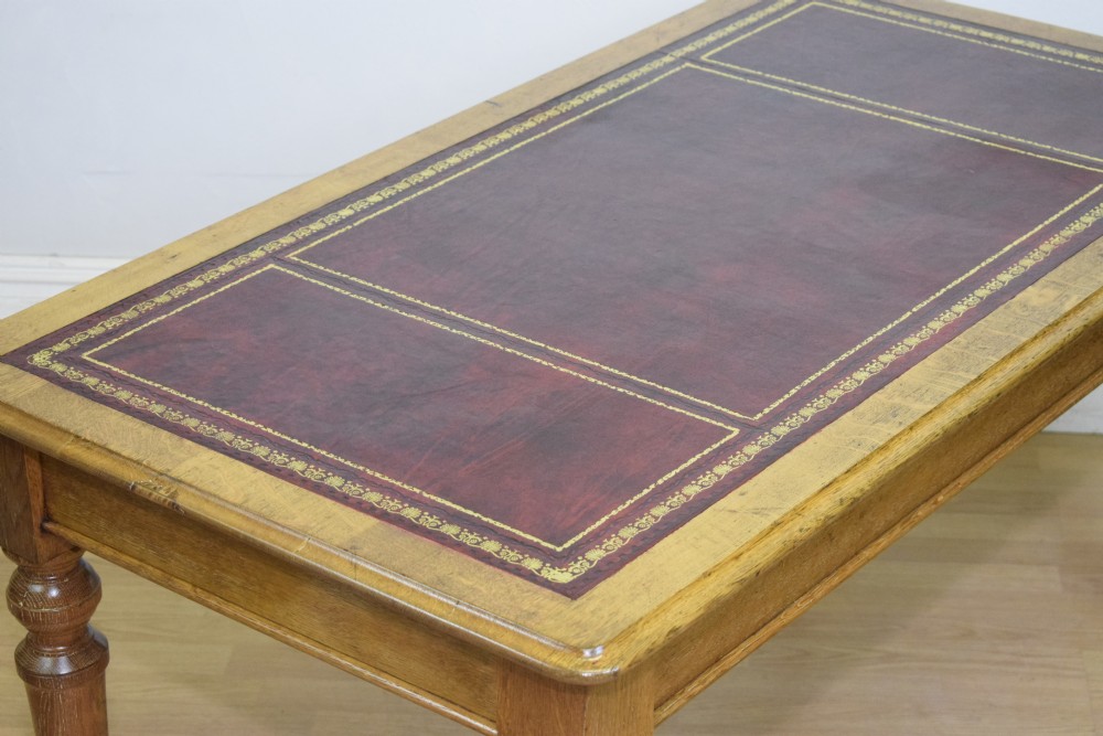Antique Victorian Library Table View IX