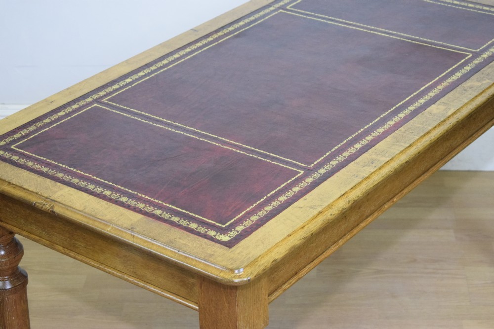 Antique Victorian Library Table View XI