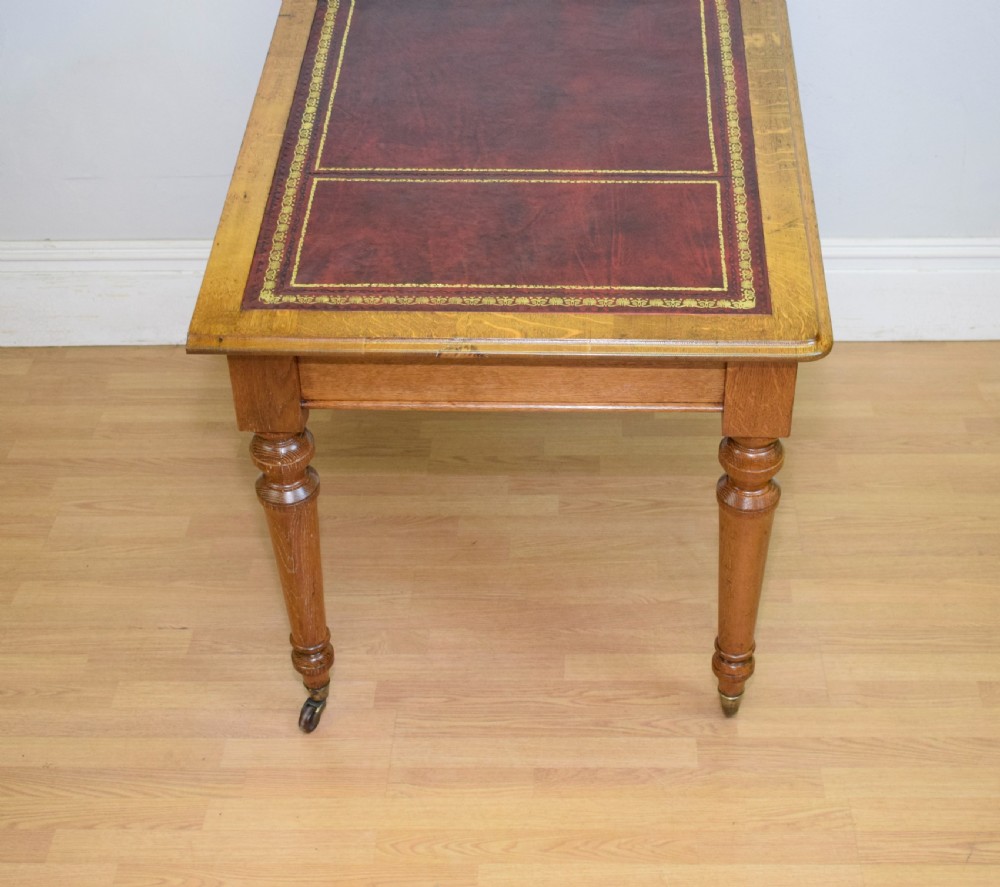 Antique Victorian Library Table View XV