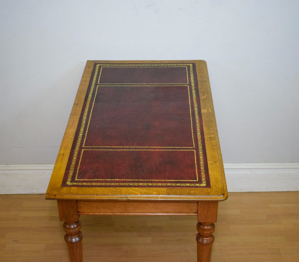Antique Victorian Library Table View XVI