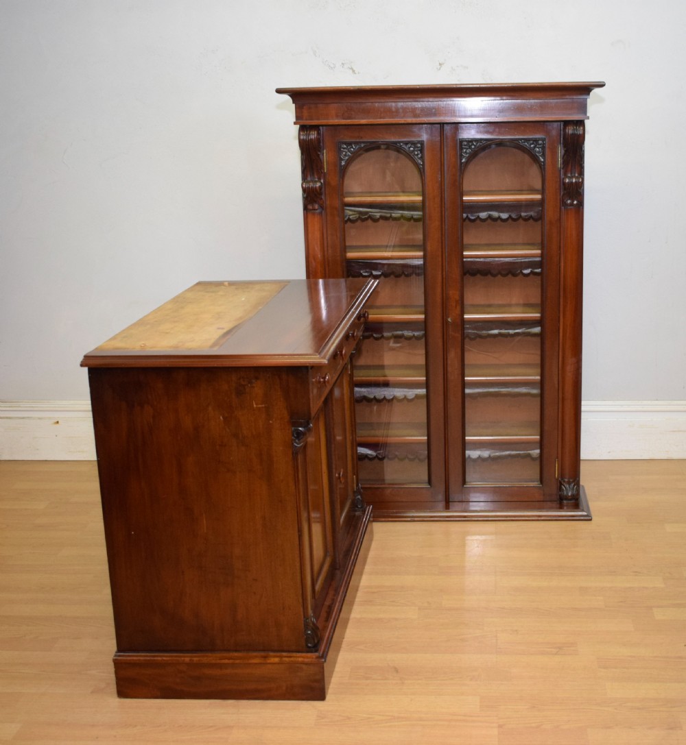 Antique Victorian Library Bookcase View V