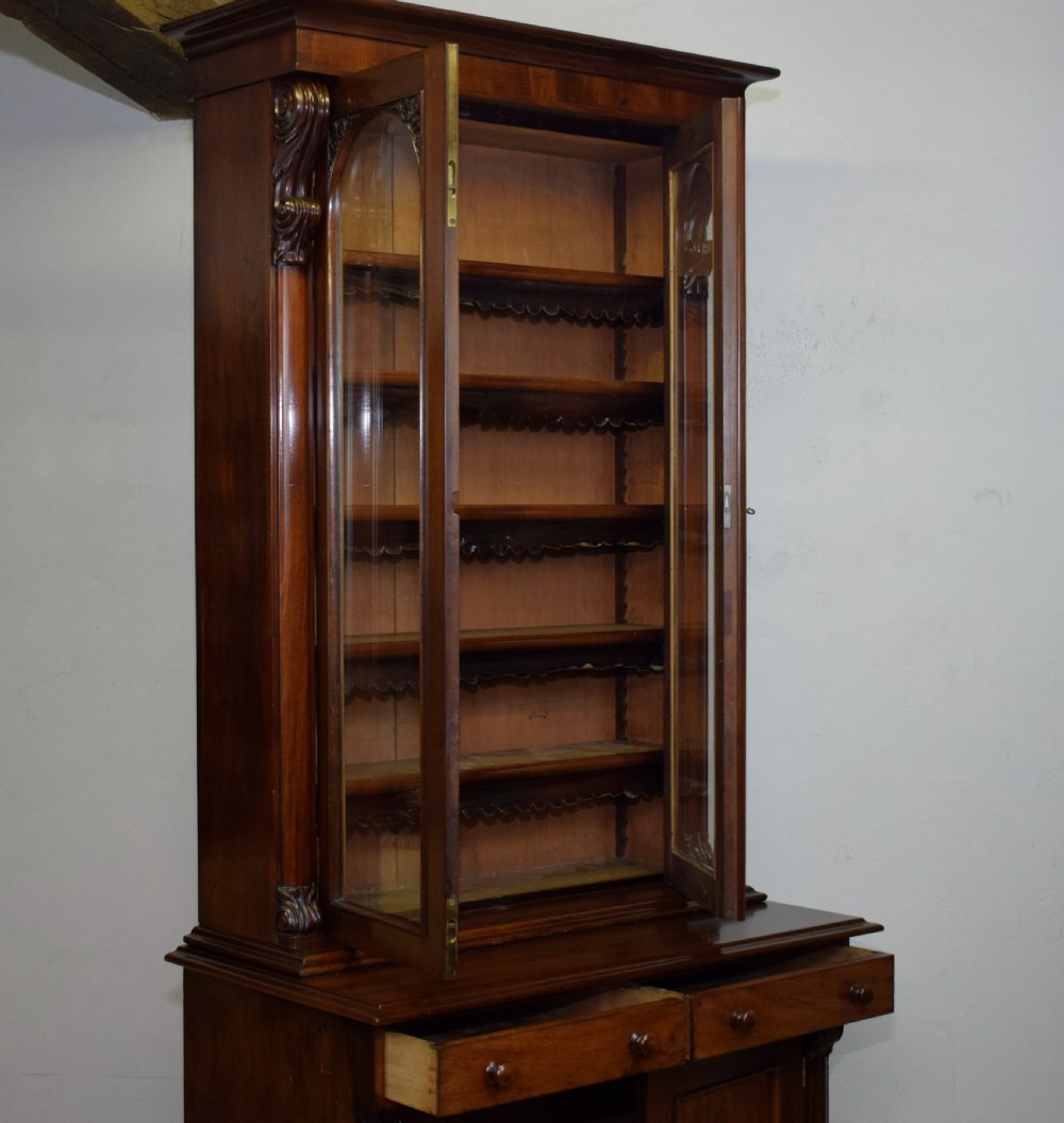 Antique Victorian Library Bookcase View IX