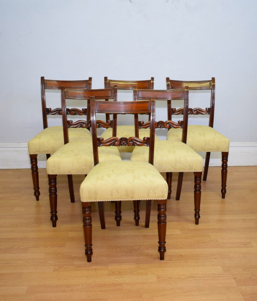 Antique Regency Set of 6 Dining Chairs