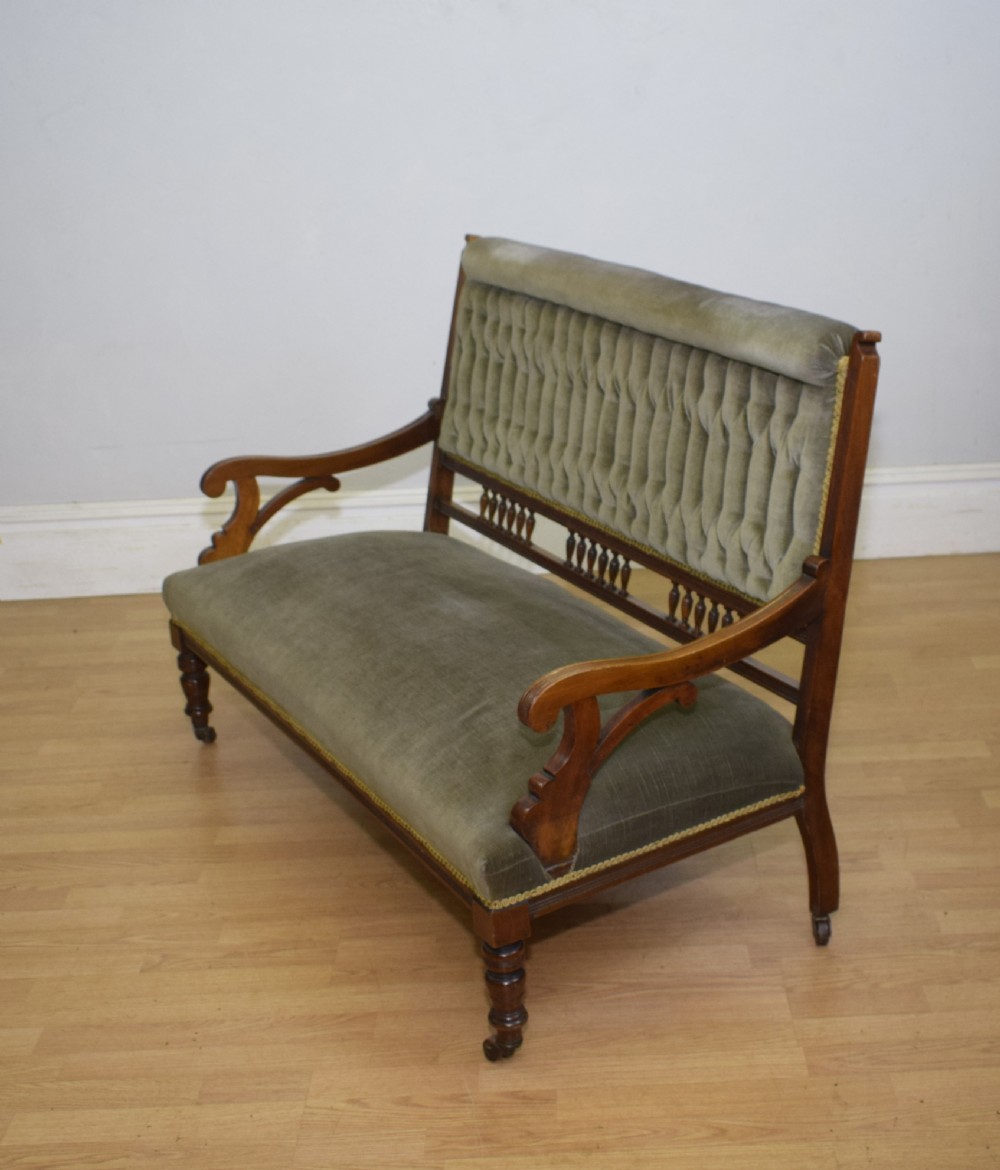 Victorian Walnut Couch View IX