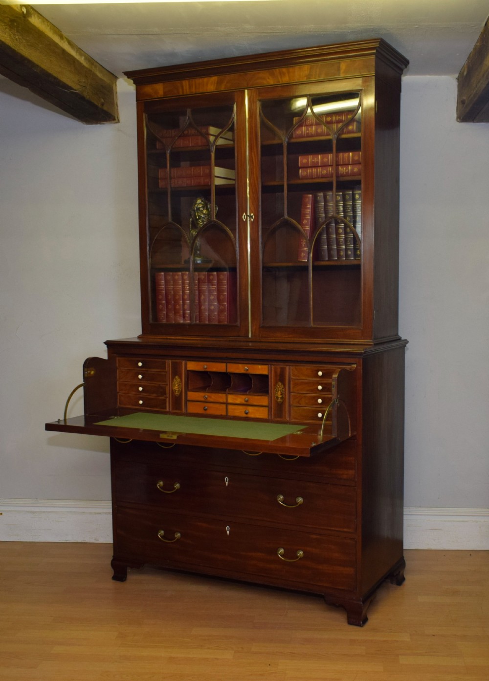  Regency Secretaire Bookcase View XX
