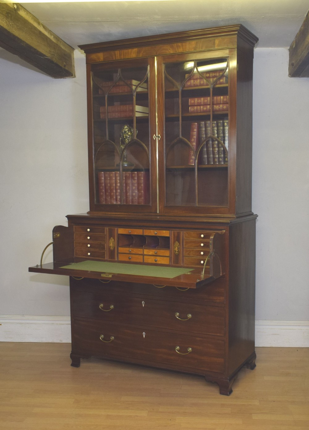 Regency Secretaire Bookcase View III