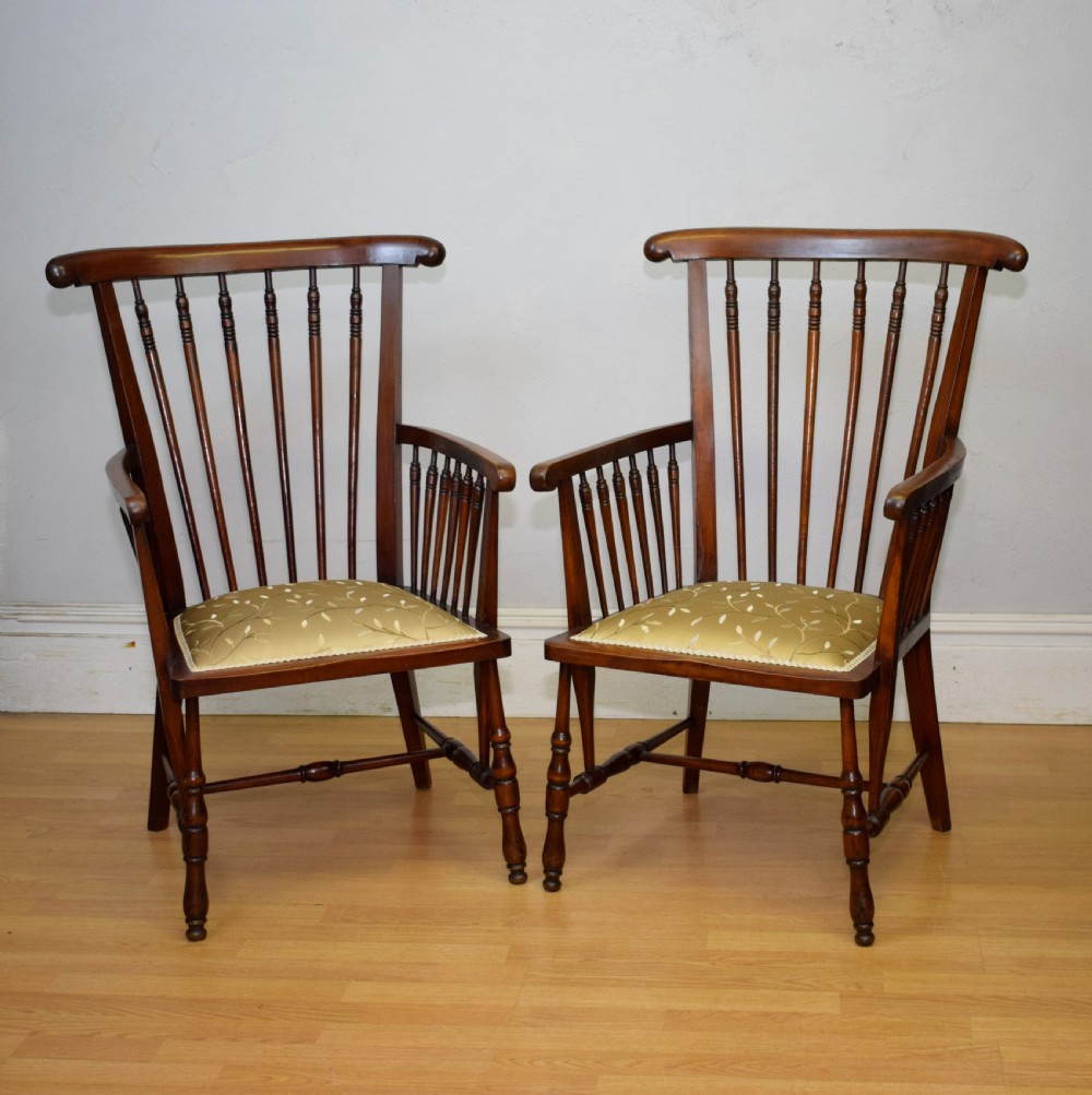 Pair of Arts & Crafts Armchairs View V