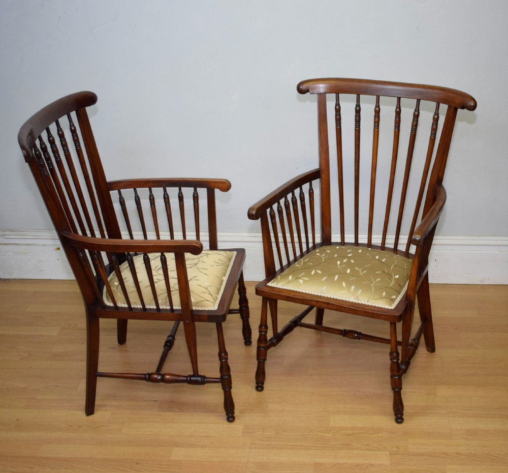 Pair of Arts & Crafts Armchairs View XII
