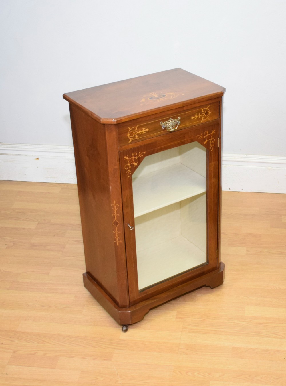 Victorian Walnut Inlaid Cabinet View VI
