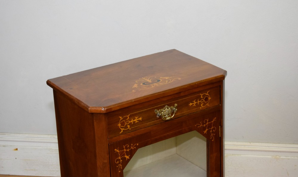 Victorian Walnut Inlaid Cabinet View VII