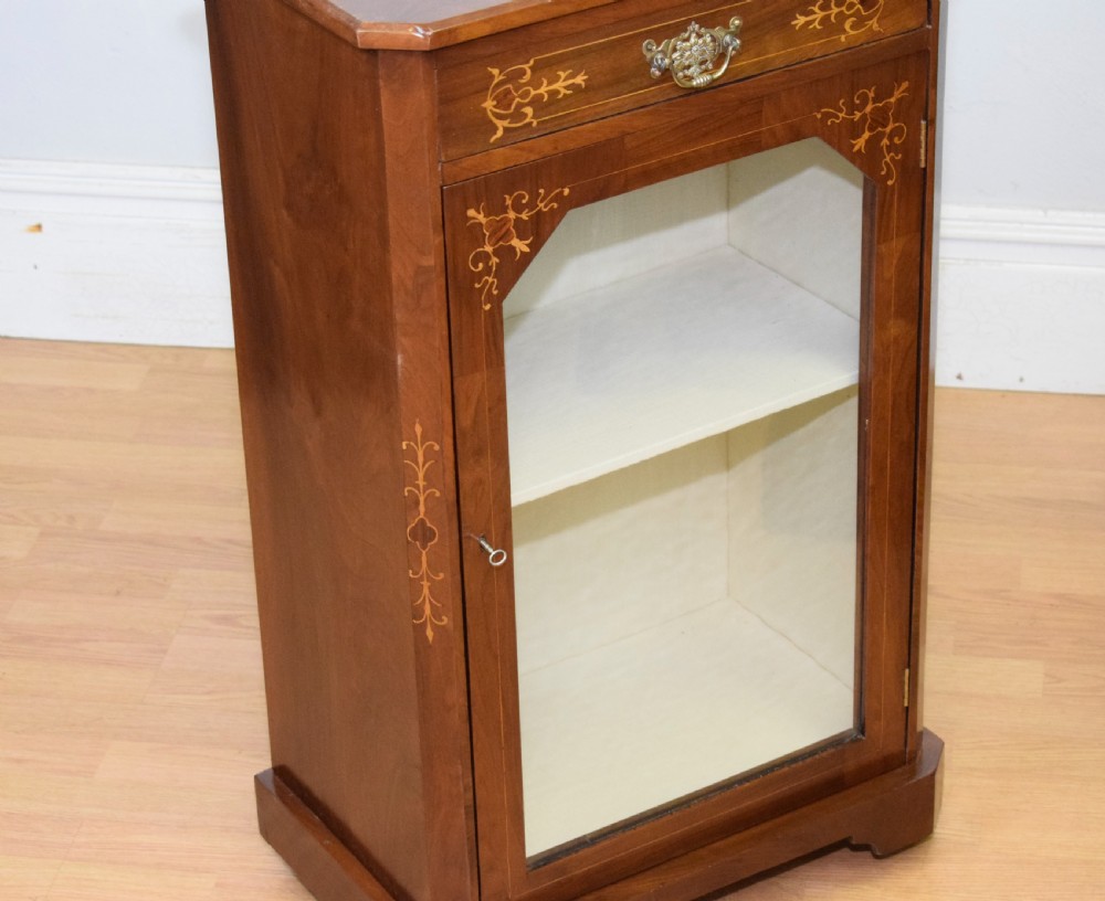 Victorian Walnut Inlaid Cabinet View VIII