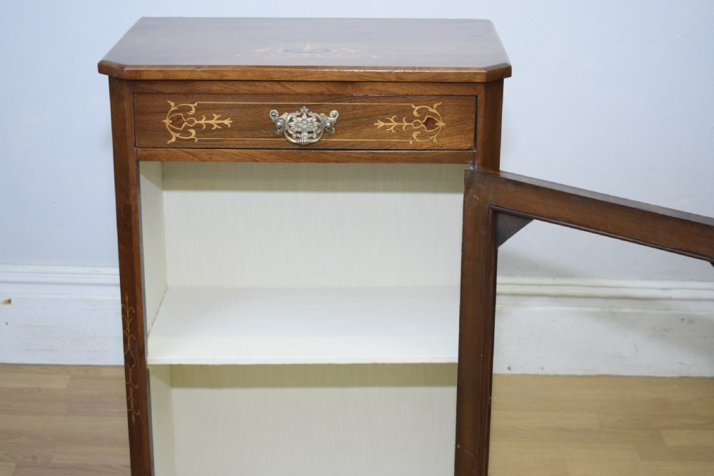 Victorian Walnut Inlaid Cabinet View XVIII