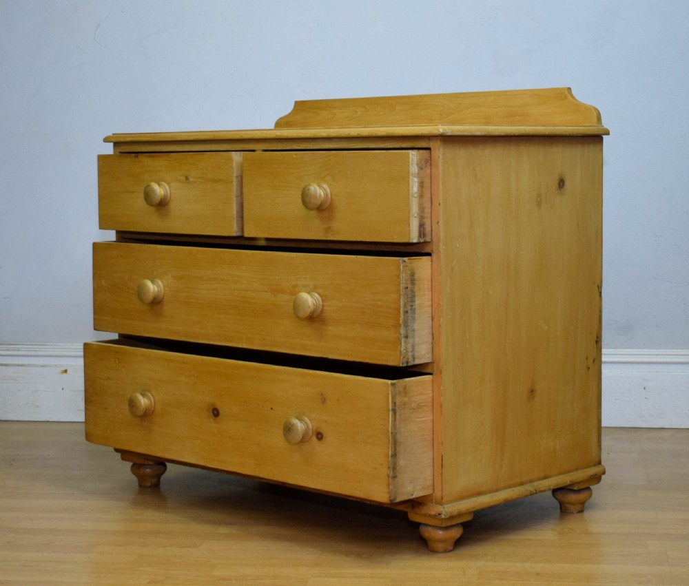 Antique Victorian Pine Chest View XI