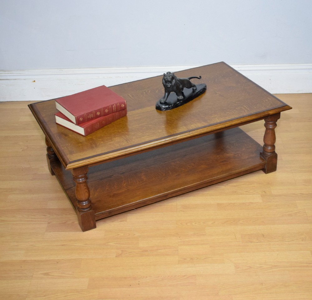 Early 20th Century Oak Coffee Table View III