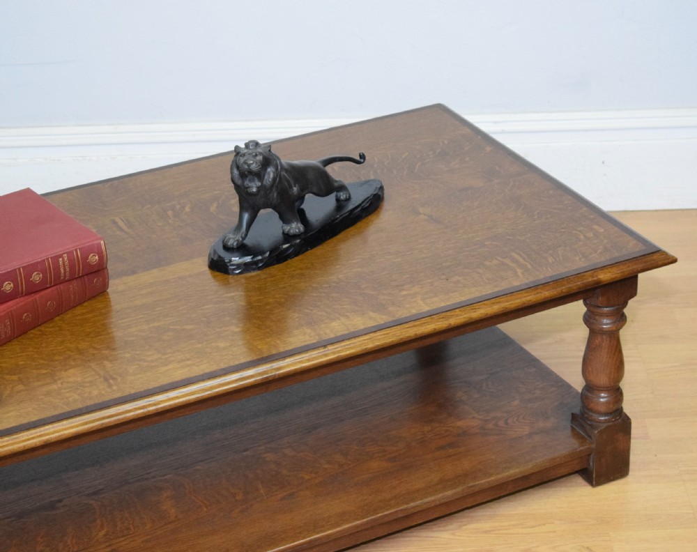 Early 20th Century Oak Coffee Table View VIII