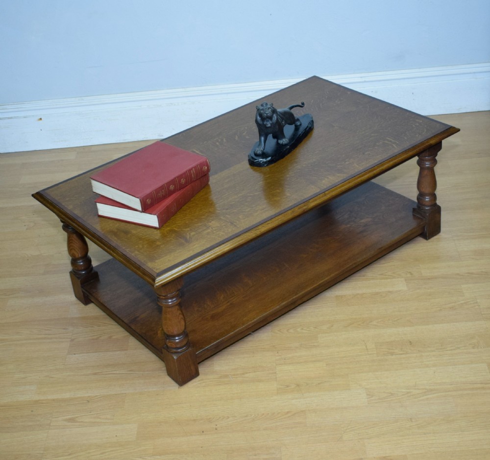 Early 20th Century Oak Coffee Table View X